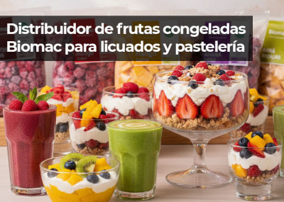 Distribuidor de frutas congeladas Biomac para licuados y pastelería