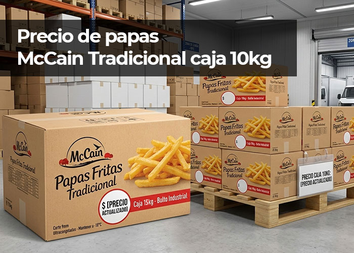 Precio de papas McCain Tradicional caja 10kg